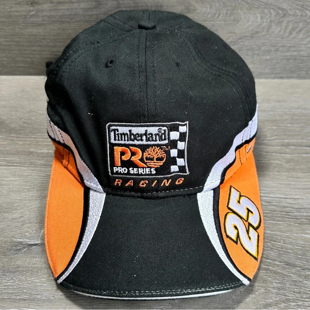 Timberland Pro Series Racing StrapBack Dad Hat Black/Orange